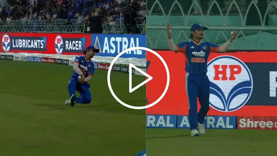 Watch -Ishan Kishan Stuns Himself With Brilliant Sliding Catch In IND vs WI 1st T20I